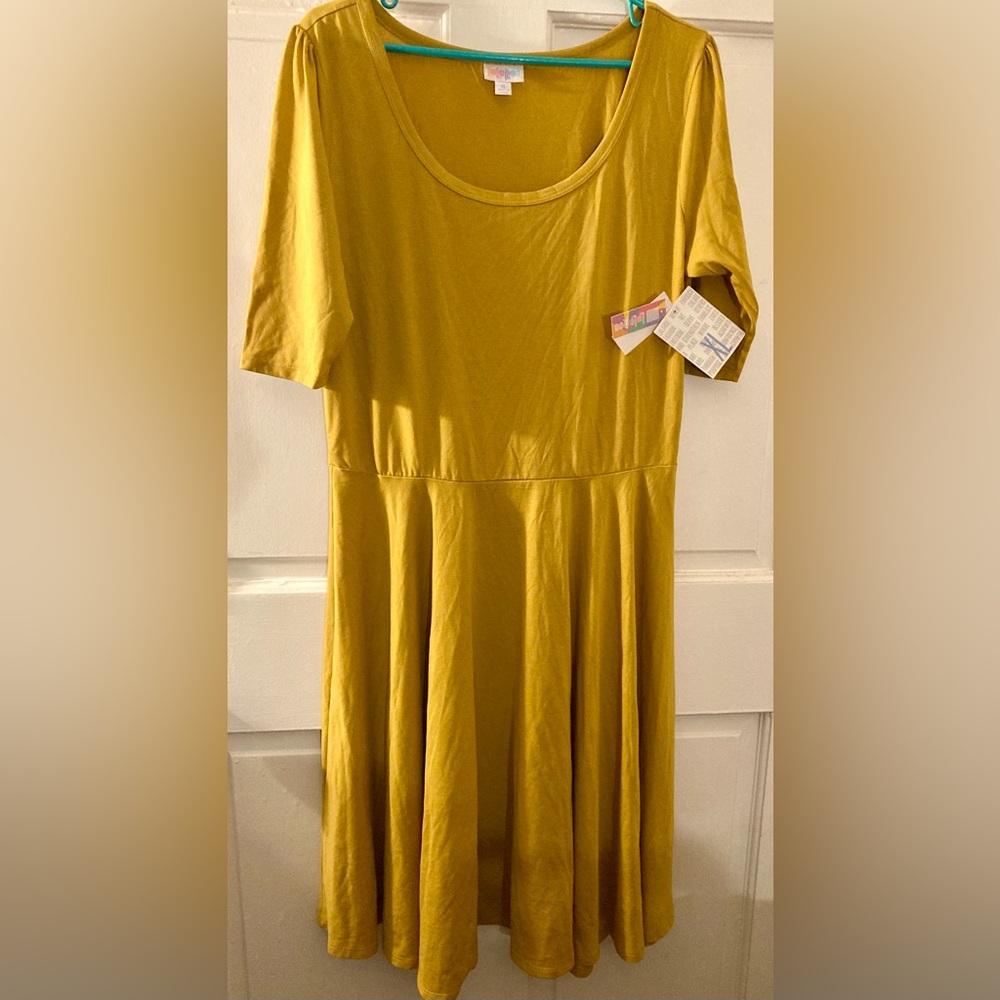 LuLaRoe Yellow Midi Dress - Picture 5 of 6